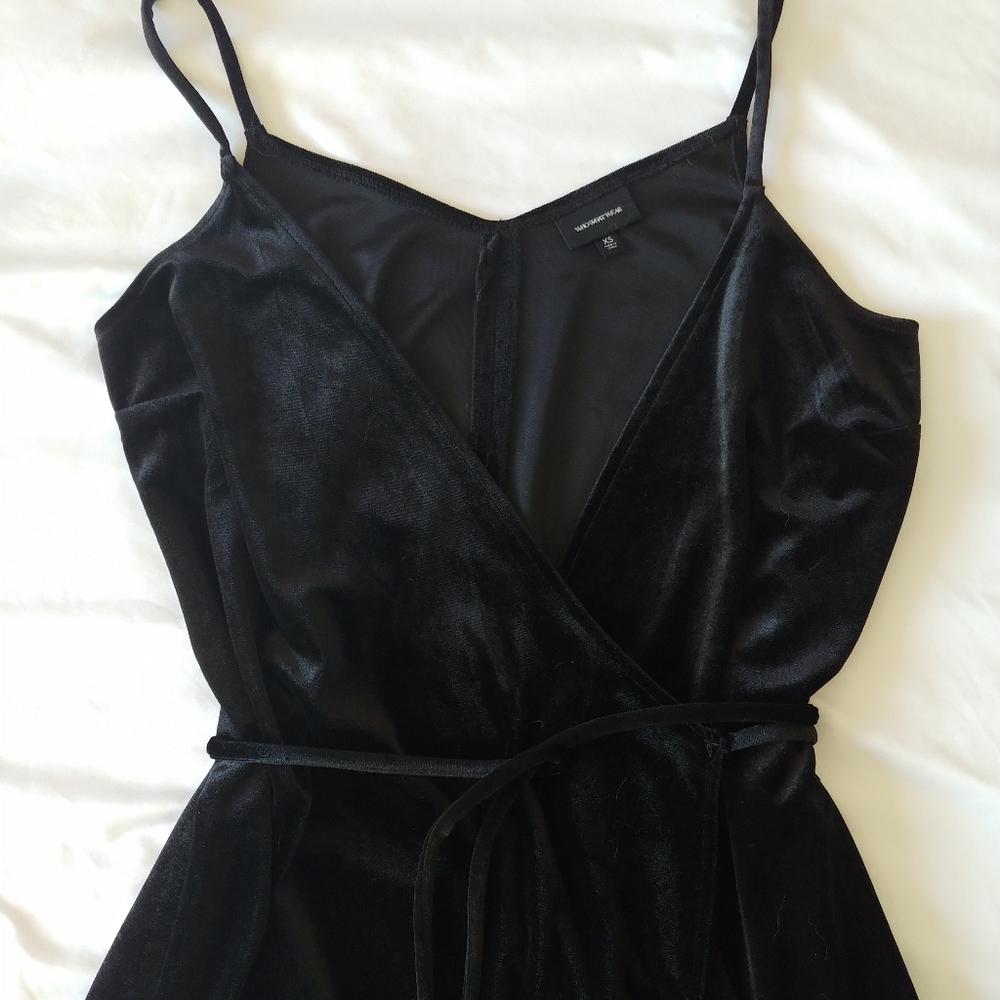Black Velvet wrap dress